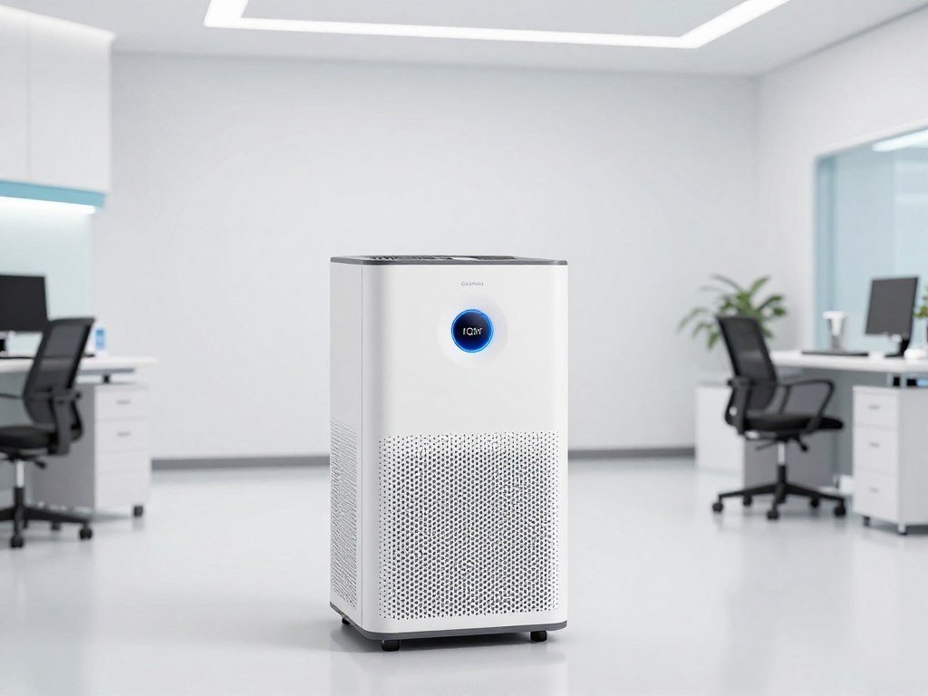 IQAir HealthPro Plus medical-grade air purifier in healthcare setting