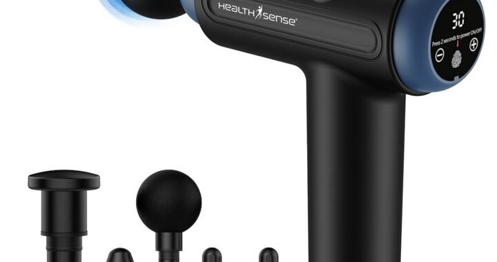 HealthSense Percussion Gun Massager Machine for Full Body Pain Relief